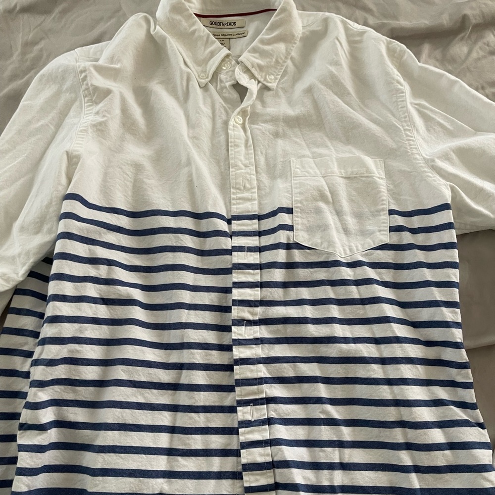 Men’s White striped Oxford